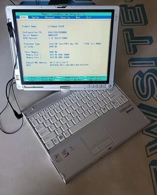 FUJITSU LIFEBOOK T4220 Core 2 Duo T7250 2.00GHz  80GB 2GB RAM *No OS AC Bat #039 - Image 1 of 4
