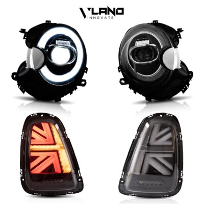 VLAND FULL LED Headlights & SMOKED Tail Lights For 07-13 Mini Cooper S R56 R57 - Image 1 of 4