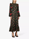 Designerska bawełniana sukienka maxi ŻONA WAMPIRA Villanelle kwiatowy nadruk