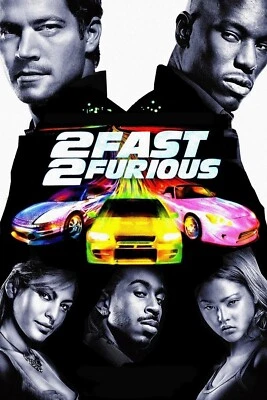 2003 2 Fast 2 Furious Movie Poster 11X17 Paul Walker Tyrese Gibson Ludacris 🚓🍿