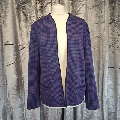 Vintage Gordon Wyatt Jacket Blazer 14 Purple Pink Check - Image 1 of 4