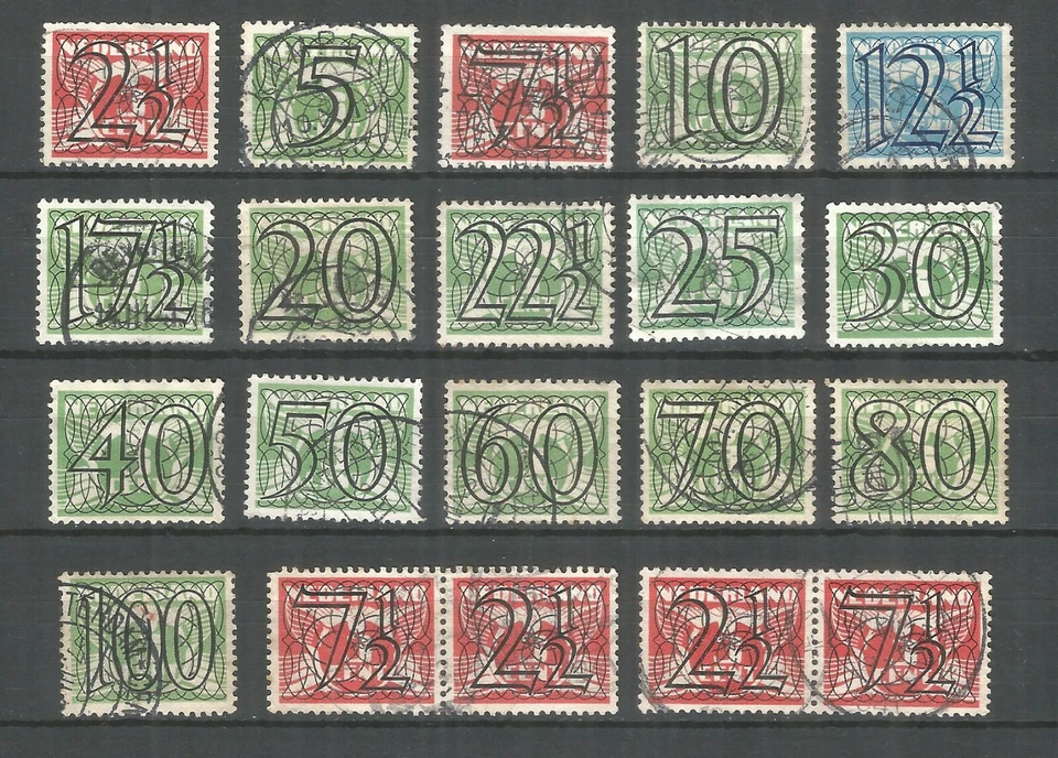 Netherlands 1940 year, used stamps Mi.# 357-372 - Image 1 of 1
