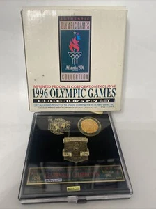 1996 Atlanta Olympic Games 3 piece Numbered Collector Pin Set 2074/10000 In box. - Picture 1 of 12