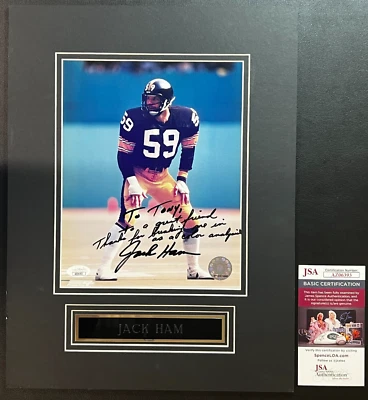 Jack Ham Signed & Matted Photograph JSA (Personal.) NFL #59 P. Steelers HOF '88! - Image 1 of 4