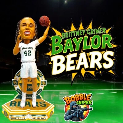 BRITTNEY GRINER Baylor Bears "Leyenda" Estadísticas Universitarias Exclusivo NCAA Bobblehead Foto 1 de 4