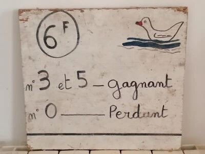 Ancien panneau "peche au canard" art forain/ kermesse - Photo 1/2