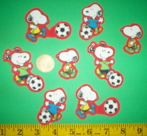 New Peanuts Snoopy Soccer Iron-ons Fabric Appliques Iron-ons