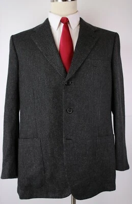 Abrigo deportivo Brioni Palatino gris cachemir puro 3 botones parche bolsillo 46 regular Foto 1 de 4