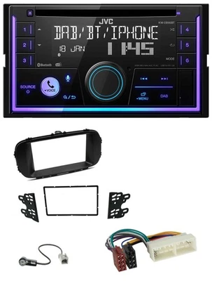 JVC MP3 USB 2DIN DAB Bluetooth CD Autoradio für Kia Soul PS 16-19 schwarz - Bild 1 von 4