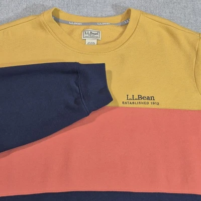 Sudadera LL Bean Para Hombre Bloque de Color Cuello Redondo Pull Over 1912 | Talla XL Foto 1 de 4