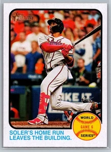 Jorge Soler 2022 Topps Heritage World Series Game 6 #209 Atlanta Braves - Picture 1 of 2