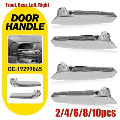 4-20x Silver Inner Interior Door Handles For 07-14 Cadillac Escalade GMC Sierra - Image 1 of 4