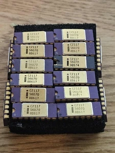 16X Intel C2117-3 DRAM 16 Pin CDIP Ceramic Gold General Purpose Dynamic 1978 - Picture 1 of 4