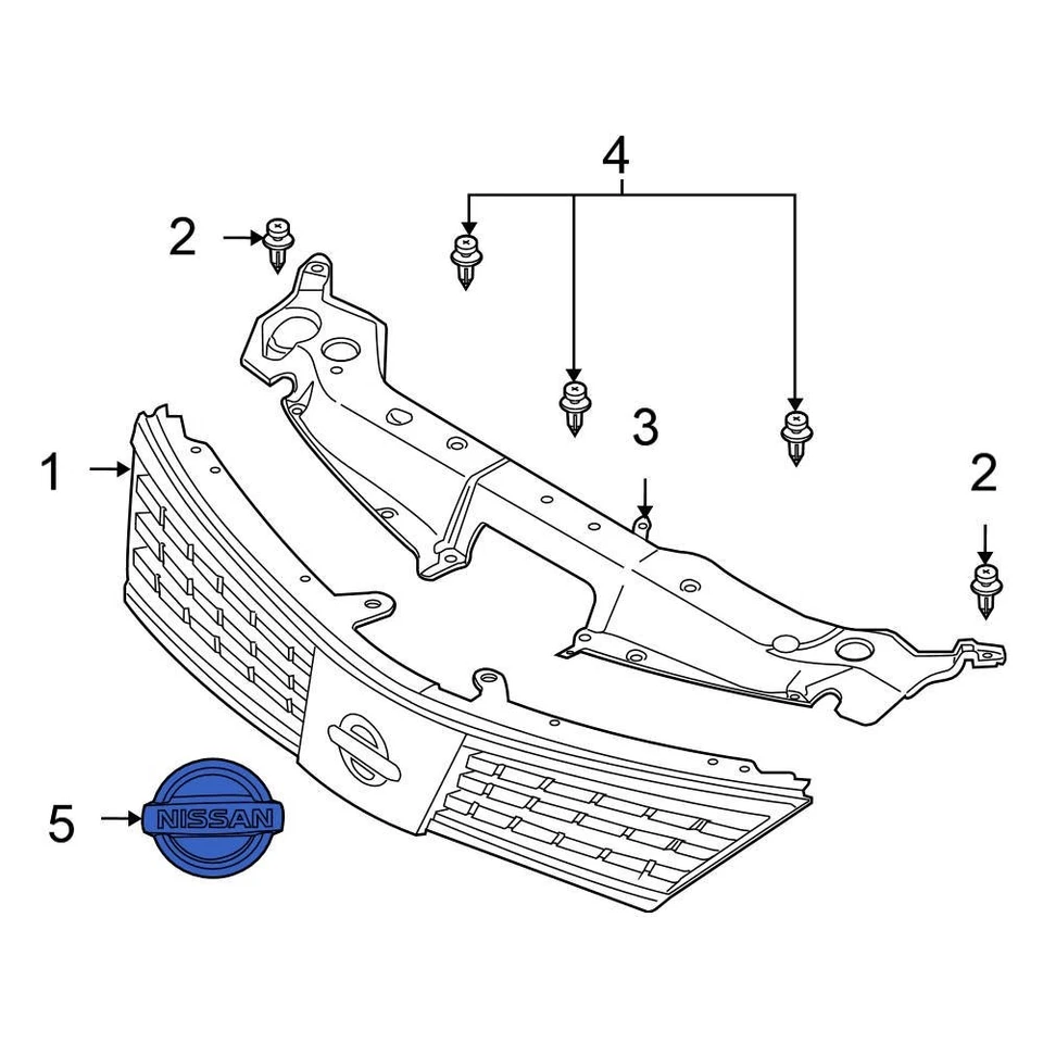 For Nissan Versa 2007-2012 Nissan 62890EM30A Front Grille Emblem Foto 1 de 1