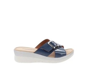 Valleverde Scarpe VV52100 Ciabatte Donna in Similpelle Blu Chiusura Fibbia - Imagen 1 de 8