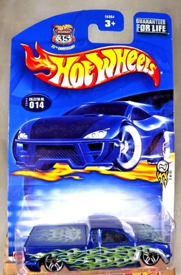 Hot Wheels #14 2003 primeras ediciones 2/42 acero llama azul con radios cromados Pr5 Foto 1 de 4