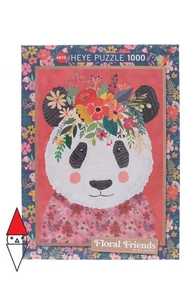 PUZZLE GRAFICA HEYE PANDA CUDDLY PANDA FLORAL FRIENDS 1000 PZ - Immagine 1 di 2