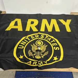 US Army Crest Flag United States Military Banner Polyester 3x5 Ft Black Flags - Picture 1 of 6