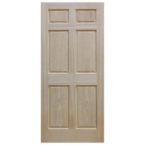 EVERMARK Door Slab 30"x80" Unfinished Wood 6-Panel Engineered Solid Core Red Oak - Picture 1 of 2