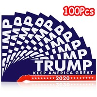 100Pcs Donald Trump President 2020 Keep America Great Again Bumper Stickers US