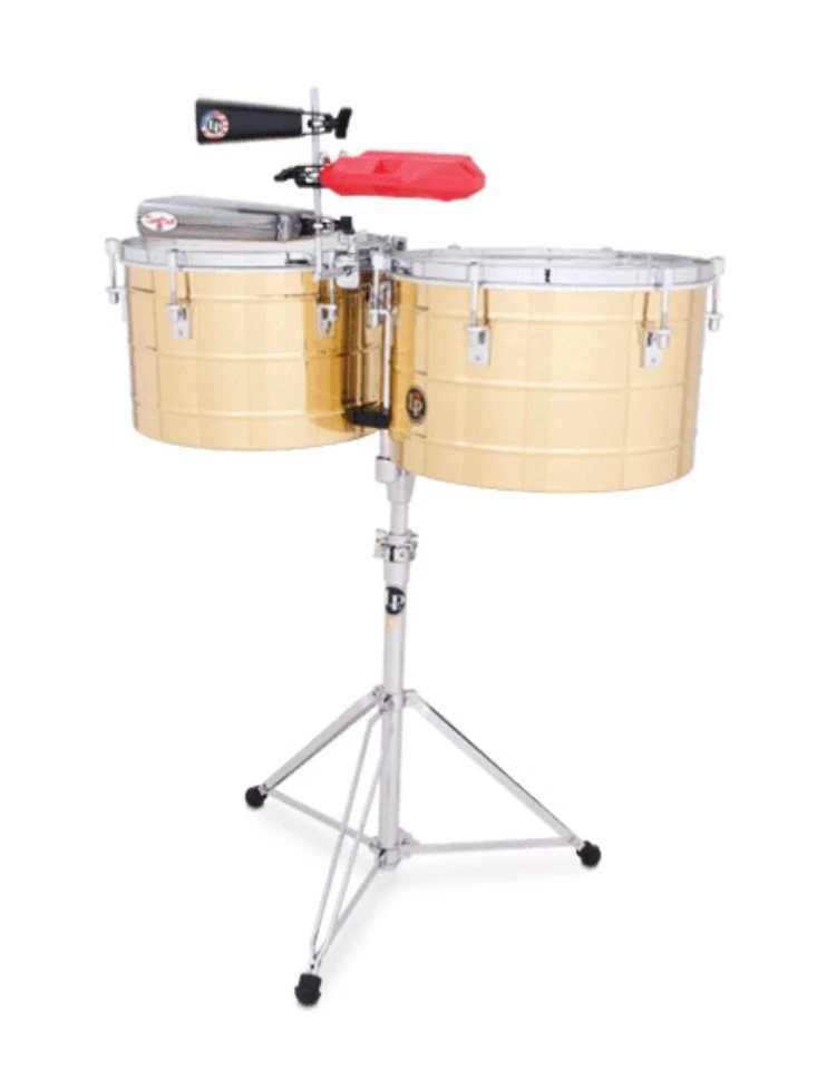 Timbales LP Tito Puente Thunder 15"" y 16" - Acabado latón (LP258-B) Foto 1 de 1