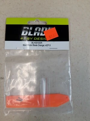 BLADE #1 BY DESIGN PN BLH3310OR MAIN ROTOR BLADE ORANGE:nCP X  NEW IN PACKAGE! - Image 1 of 3