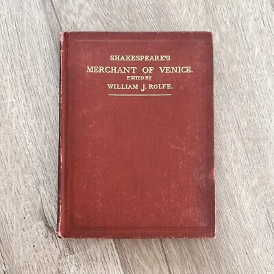 Antique Hardcover Book 1898 Shakespeare's Merchant of Venice By William J Rolfe - Image 1 of 4