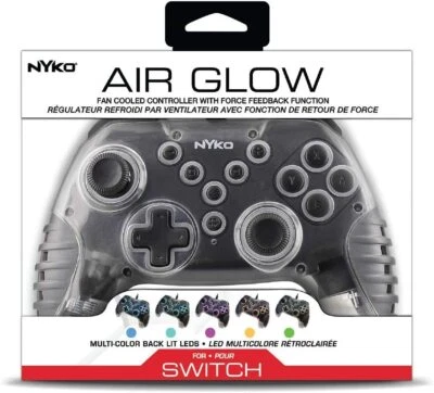 NYKO [AirGlow] Controlador de retroalimentación de fuerza USB con cable refrigerado por ventilador LED (interruptor) Nuevo Foto 1 de 4