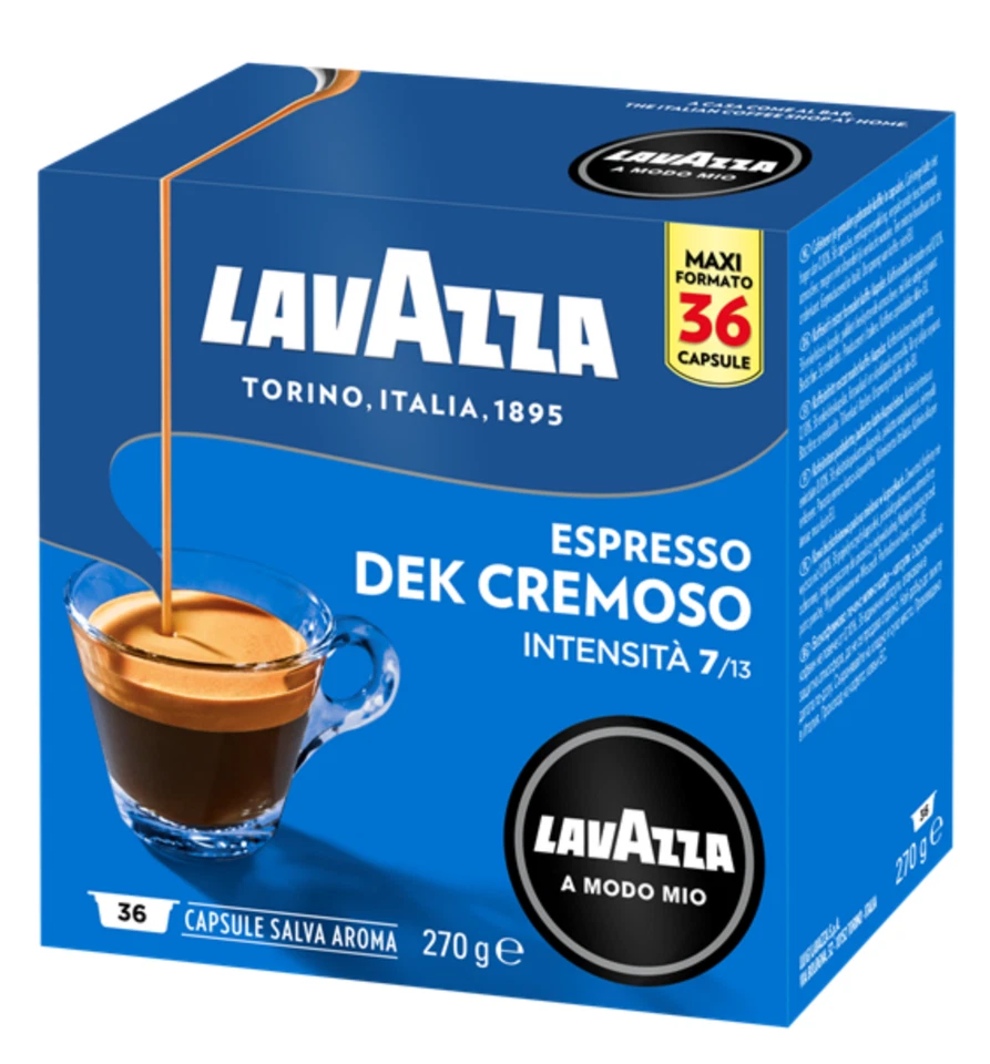 108 Kaffee kapseln Lavazza a modo mio DEK CREMOSO  decaffeinato entkoffeiniert - Bild 1 von 1