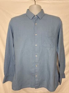 Peter England Dress Shirt Men's Size 40 Blue Long Sleeve Nuvo Fit - Picture 1 of 8