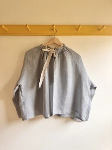 nest Robe Japan NEW NWT linen waffle woven open back blouse shirt jacket OS - Picture 1 of 6