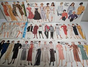 VOGUE BASIC Design Sewing Pattern VINTAGE (lot of 9) 1985+ dress/shirt/jacket