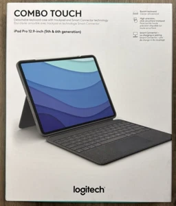 Logitech Combo Touch Keyboard Case for 12.9" Apple iPad Pro 5th & 6th Gen Oxford - Picture 1 of 3