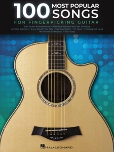 100 Most Popular Songs for Fingerpicking Guitar Guitar Book [Soft - Foto 1 di 1