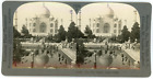 Stereo, Inde, India, Agra, The Taj Mahal, Circa 1900 Vintage Stereo Card - Keyst