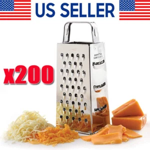 Rallador de alimentos de cocina de acero inoxidable con caja de 4 lados cortador de queso vegetal trituradora - Imagen 1 de 16