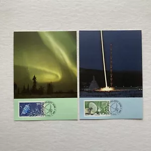 1984 Sweden Stamp FDC Postal Cards Set of 2 The Viking Satellite Project - Picture 1 of 8