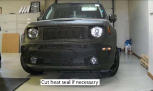 LeBra Front End Cover Bra for Jeep Renegade w/o Tow Hook 2019-23 Black 551716-01 - Foto 1 di 24