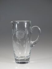 Mid-Century Modern West Virginia Glass Crystal Milk Cornflower Cut c.1965