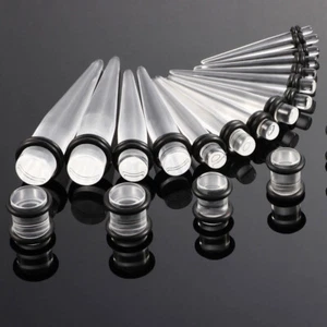36pcs Ear Gauges Stretching Kit Acrylic Taper Plug Piercing Set Expander Jewelry - Picture 1 of 21