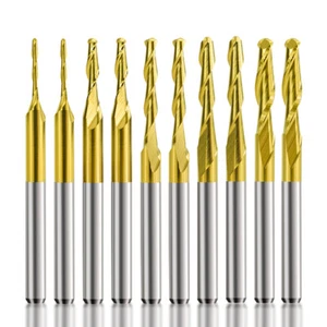 XCAN 10Pcs Ball Nose End Mill 1//8" Shank CNC Spiral Router Bit Milling Cutter - Picture 1 of 8