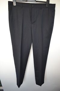 Vintage Taylor & Wright blue stripe wool dress smart trousers W 36 L 31