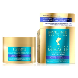 Eveline 100% Natural Egyptian Miracle Rescue 7in1 Cream Cosmetics Face Body a...