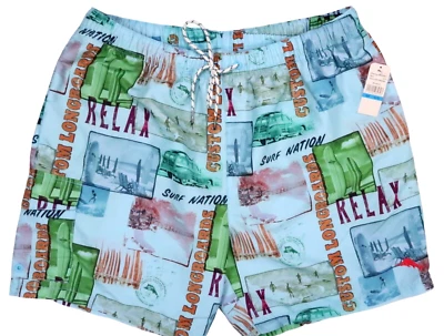 NUEVO CON ETIQUETAS TOMMY BAHAMA NAPLES LONGBOARDS PERSONALIZADOS 6" XL 38 BAÚLES PANTALONES CORTOS VOLEIBOL ELÁSTICO Foto 1 de 4