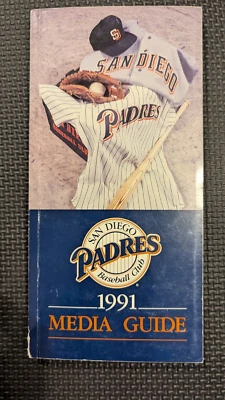 1991 SAN DIEGO PADRES BASEBALL MEDIA GUIDE SUPER RARE VINTAGE - EXCELLENT COND - Image 1 of 4