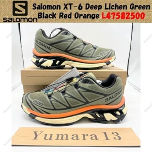 Salomon XT-6 Deep Lichen Green Negro Rojo Naranja L47582500 Hombres Talla - Imagen 1 de 14