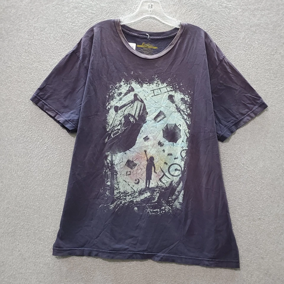 Gravity Play 男式 T 恤 2XL 蓝色 Magic Power 图形短袖圆领 T 恤 — 第 1/4 张图片