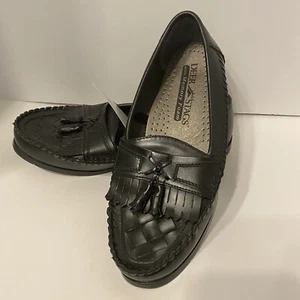 deer stag mens leather loafer shoes - Picture 1 of 3
