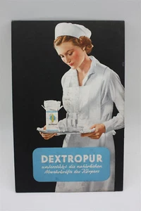 DEXTROPUR Krankenschwester  -  Papp-Aufsteller Reklameschild - D um 1950 - Bild 1 von 2