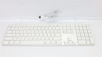 Apple White Aluminum USB Wired Keyboard for iMAC G4 G5 eMAC A1243 EMC 2171 5V 1A - Image 1 of 4